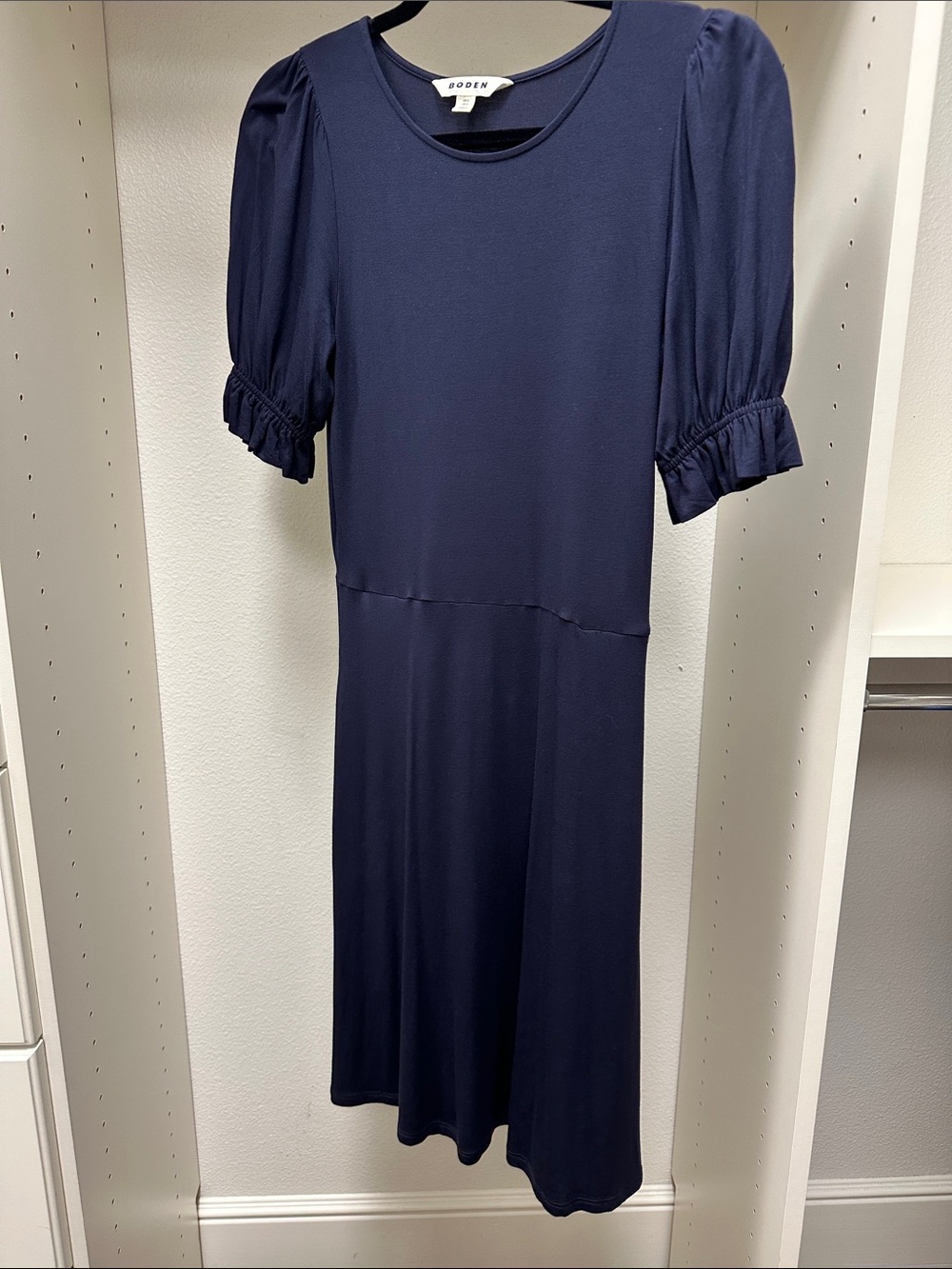 Boden Navy Puff Sleeve Dress
